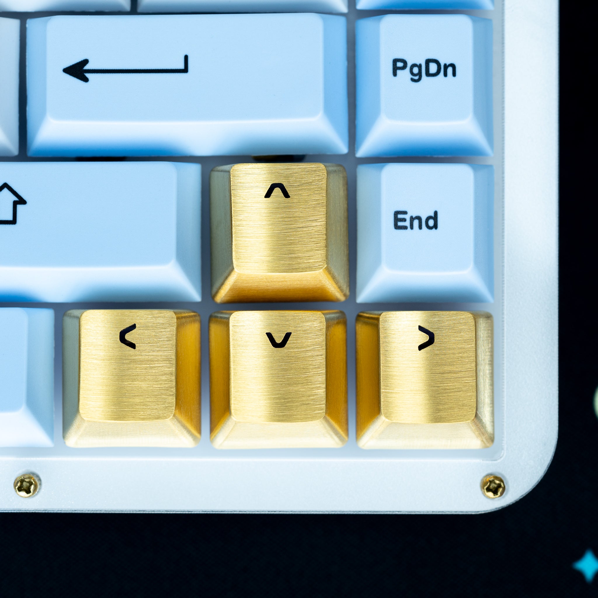 Brushed Gold Stainless Steel Metal Arrow Keys