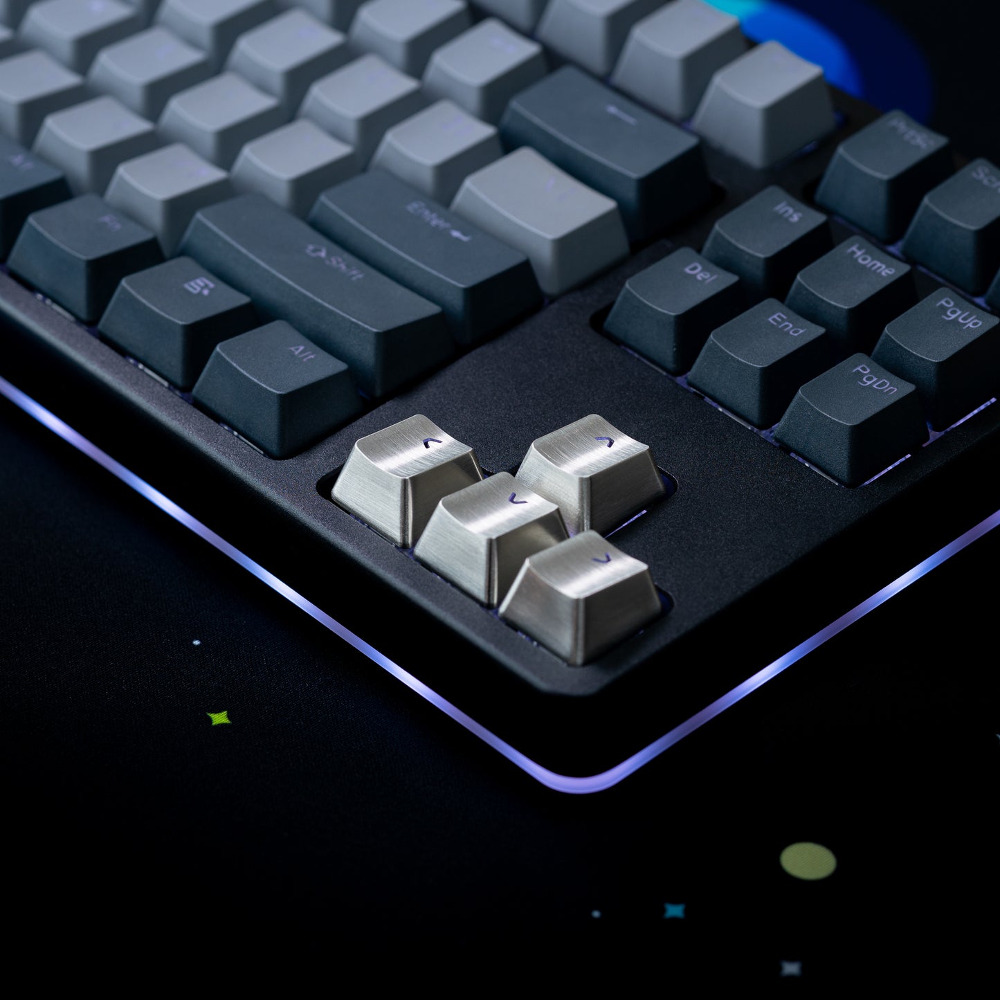 Brushed Stainless Steel Metal Arrow Keys