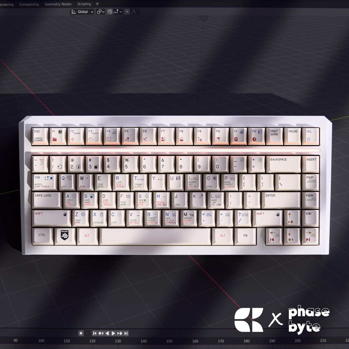 [PRE-ORDER] Blender Keycaps - Bees.Keys X PhaseByte